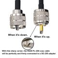 15M UHF Coaxial Cable RG58 Coax Cable PL259 Cable 50 Ohms CB Radio Antenna Cable UHF Male to UHF Male Low Loss UHF. 
