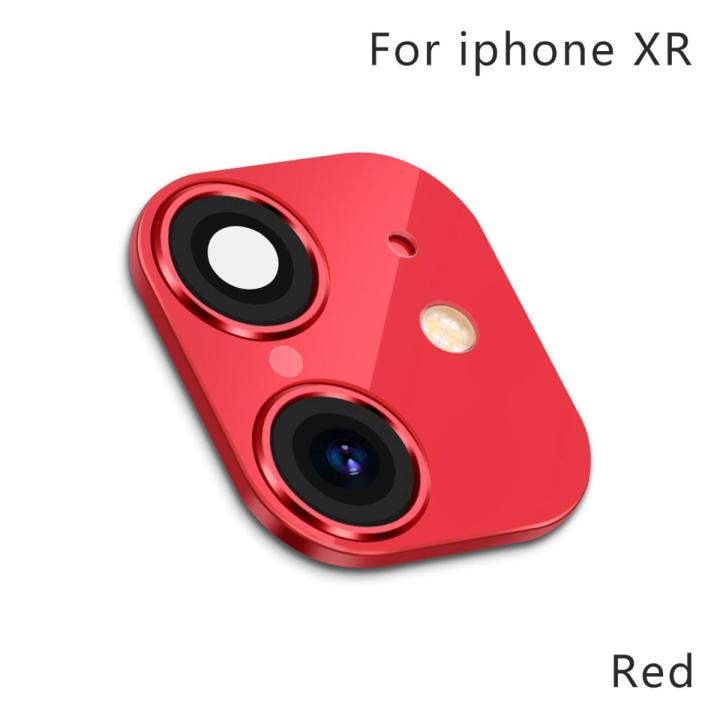 Camera Lens Sticker for iPhone XR metal Seconds Change Fake Camera