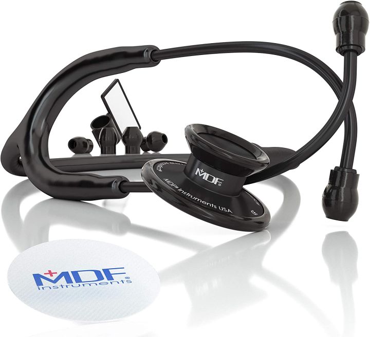 MDF%C2%AE%20ACOUSTICA%C2%AE%20Black%20Edition%20Lightweight%20Dual%20Head%20Stethoscope%20-%20MDF747XP-all%20black%20-%20Image%203