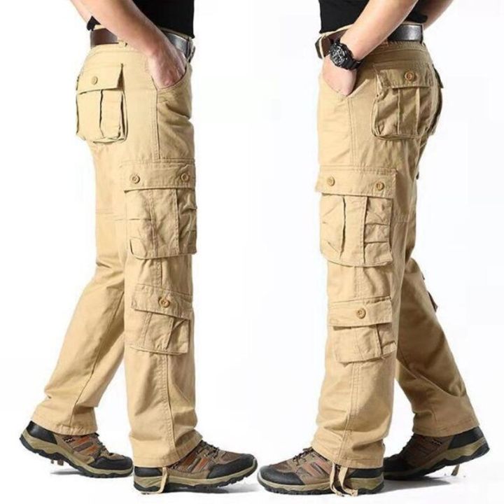 Men's%20Cargo%20Pants%20Mens%20Pure%20Cotton%20Casual%20Multi%20Pockets%20Military%20Tactical%20Pants%20Men%20Outwear%20Straight%20Tall%20Waist%20Trousers%20-%20Image%204