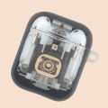 【FUPANG】ROWEQPP Case Compatible For Airpods Protective Cover Mechanical Imd Style Case.