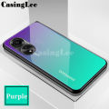 For OPPO A78 4G Case Gradient Tempered Glass Protector Hard For OPPO A78 NFC 4G Back Cover.