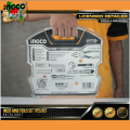 INGCO 7Pcs Handtools Set With Combination Pliers,Test Pencil,Adjustable Wrench,Snap-off Blade Knife,Screwdriver and Steel Measuring Tape HKTH10807.