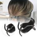French Hair Clip Anti Slip Grip Jaw Durable Hair Braiding Tool Ponytail Clip Black.