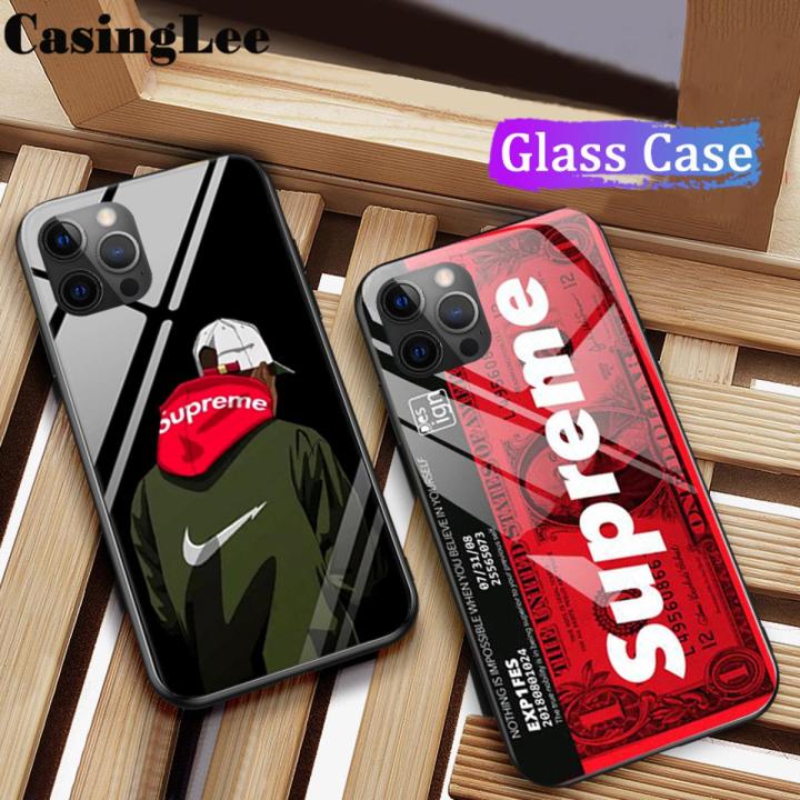 Casinglee for iPhone 13 Pro Max Case Protector Mirror Couple Back Cover SUP  Supreme Design iPhone 13 Pro Max case cover For girls and Boys