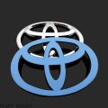 【Xiaofeng】1Pieces Toyota logo emblem matte black Front Emblem behind Badge Fit for REIZ COROLLA VIOS LANDCRUISER PRADO （model：black size：13cm）. 