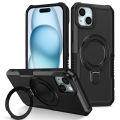 For iPhone 15 14 Plus 13 Pro Max XR Phone Case, Military Grade Protection 135 ° Invisible Rotating Bracket Cover. 