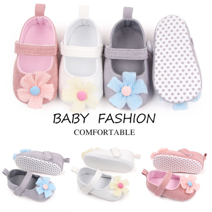 Cute Flower Baby Soft Sandals For Girls Summer Infant Flat Shoes Anti-slip Kids Casual  Shoes