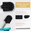 Panda Online Wall Mount No Drill Stainless Steel Toilet Brush with Holder Hideaway Bathroom Brushes Scrubber with Base Opening Closing Lid.