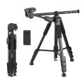 Andoer 157cm/61.8inch Portable Tripod Horizontal Camera Tripod Stand - black. 