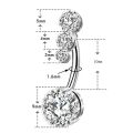 Delysia King Women Simplicity Zircon Navel Ring Trendy Round Piercing Bell Button Rings for Bar. 