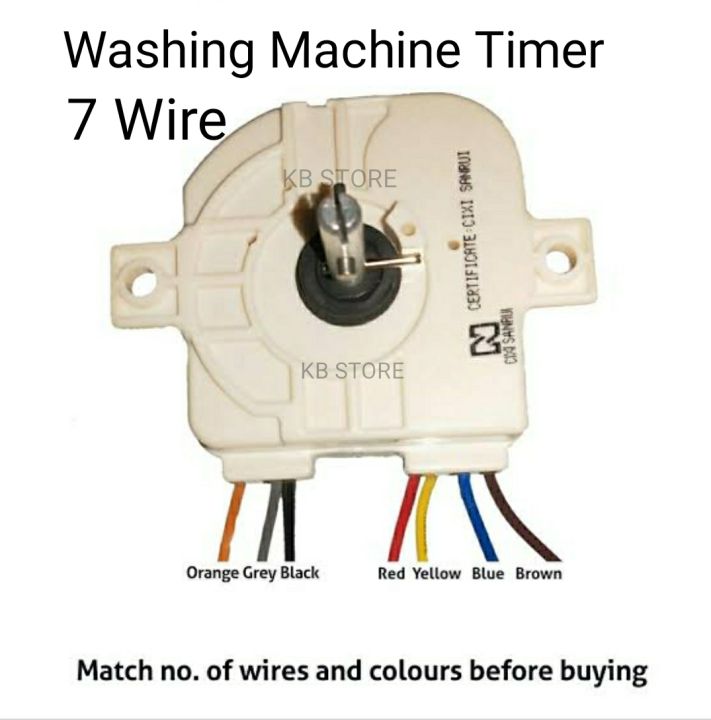 7-Wire%20Washing%20Machine%20Timer%2090%20Degree%20Central%20Hole%20Distance%2068mm%20Switch%20Shaft%20-%20Image%202