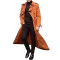 【Alien Alien】 British Style Trench Coat Men Double-breasted Lapel Windbreaker Western Style Male Long Jacket Outerwear Autumn 2021.