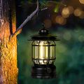 Multifunctional Rechargeable Stepless Dimming Handheld LED Camping Lamp Vintage Portable Lantern. 
