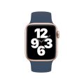 For Apple Watch Series 8&7 41mm / SE 2&6&SE&5&4 40mm / 3&2&1 38mm Solid Color Elastic Silicone Watch Band, Size:L 156mm.
