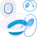 Sitz Bath, Sitz Bath for Hemorrhoids, Sitz Bath for Toilet Seat, Postpartum Care, Sits Bath Kit for Women, Collapsible, Flusher Hose, Drain Holes, Wider Seating Area, Deeper Bowl.