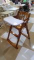 Kids Wooden High Chair | Wooden Tray With Plastic Bumpers | 3 Point Safety Belt | Kids Feeding Chair. 