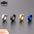 Fashion Uni Stainless Steel Frosted Flat Circle Huggie Earrings Party Jewelry. 