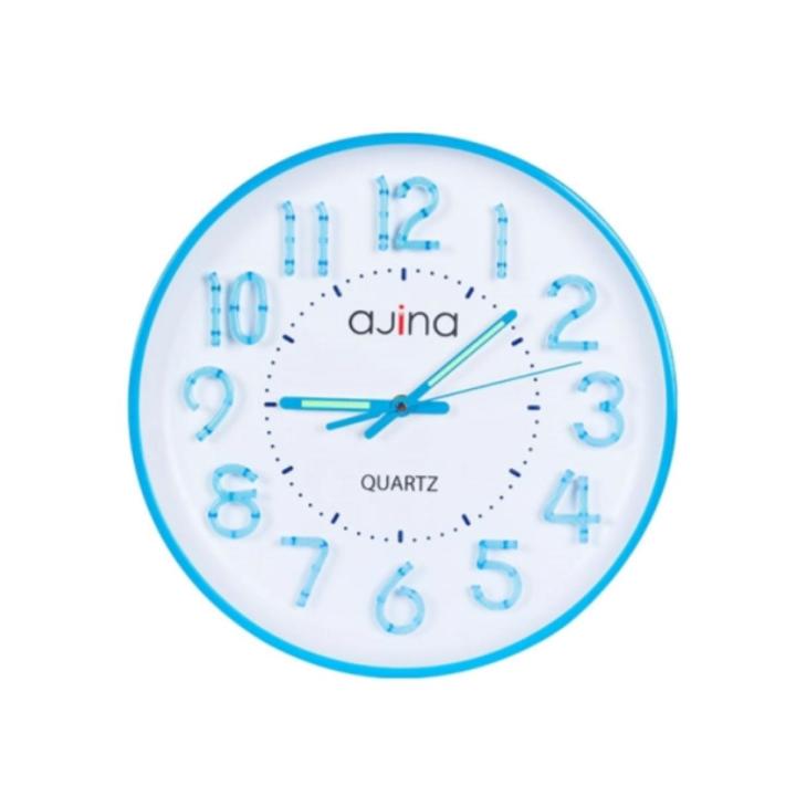 Ajina%20Maple%20Digit%20Square%20and%20Round%20Wall%20Clock%20Blue%20%20radium%20clock%20RFL%20Brand%20ghori%20-%20Image%202
