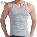 Summer Men Clothing TaTops Black White Grey Singlets Sleeveless Fitness Men Vest Bodybuilding Vest Summer Male Tops. 