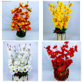 Artificial Cherry Blossom Flower In Plastic Vases --30Cm - Home Decoration Item - Home Decoration Item - artificial flower. 