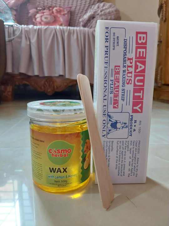Cosmo%20Herbal%20Lemon%20Honey%20Wax%20With%2080pcs%20Strips%20and%20stick%20-%20Image%203
