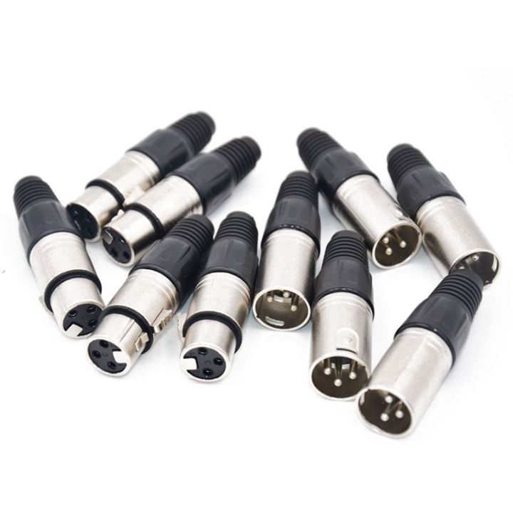 20Pcs%203%20Pin%20XLR%20Solder%20Type%20Connector%205%20Male%20+%205%20Female%20Plug%20Cable%20Connector%20Microphone%20Audio%20Socket%20-%20Image%206