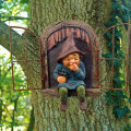Snicker Boy Design Garden Character Statues Outdoor Funny Statue for Garden Decor Yard Lawn Ornaments. 