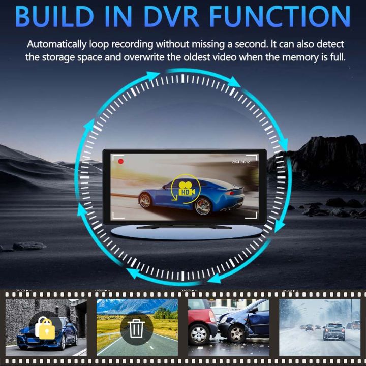 10.36%20Inch%20Bus%20Truck%20DVR%20With%20CarPlay/%20Android%20Auto,%204-Channel%201080P%20AHD%20Camera%20Recorder%20BSD%20Alarm%20WiFi%20APP%2024H%20Parking%20Monitor%20-%20Image%206