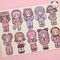 Tirado Duo Sauce Dressing House Sweet Cool Princess Wears Cute Girl Children Handheld Account Stickers.