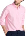 Man's cotton shirt full sleeve shirt Oxford shirt Ralph Lauren shirt - Pink.