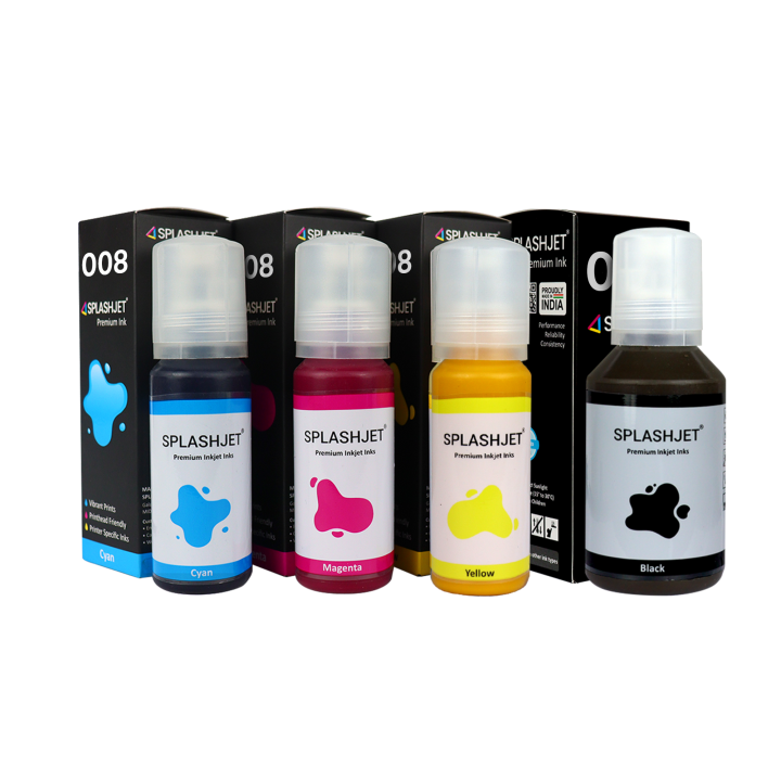 Splashjet 008 Color Ink – Compatible Refill Bottle for Epson Ink Tank ...