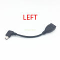 90 Degree Left Angle Mini 5pin USB Male To USB Female Charger Data Adapter Cable.