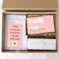 30pcs/Pack Flower Floral Thank You Cards Pink Small Business Card for Bakery Wedding Party Baby Shower Package Insert Mailer Bag.
