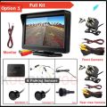 Option 1-Blue Sensors-Koorinwoo 360 Bird Parktronic Car Screen Dash Board Video Parking Sensor 8 Front camera + Rear view Camera Car Accossries Buzzer. 