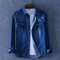Denim Long Sleeve Casual Shirt for Men - Shirt For Men - Shirt.