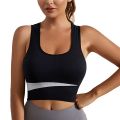 Sports Yoga Bra For Women Mesh Breathable Crop Top Underwear Push Up Gym Fitness Active Bras Seamless Running Vest Camisole.