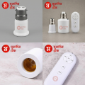 JETTING E27 Smart Lamp Bulb Fitting with Wireless Remote & Timer - 50W Heat Resistant Adapter + Free B22 to E27 Converter (YX-428A).