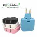 4 in 1 USB Multi Plug Converter Adapter Travel Mutli Socket (2 USB 2 Power Socket) EU Bangladesh Standard 180° Rotating Converter Socket AC Adapter. 