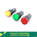 Red Green Blue Yellow Indicator Light AC 220V 22mm Round Panel Mount for Electrical Control Panel HVAC DIY Projects.