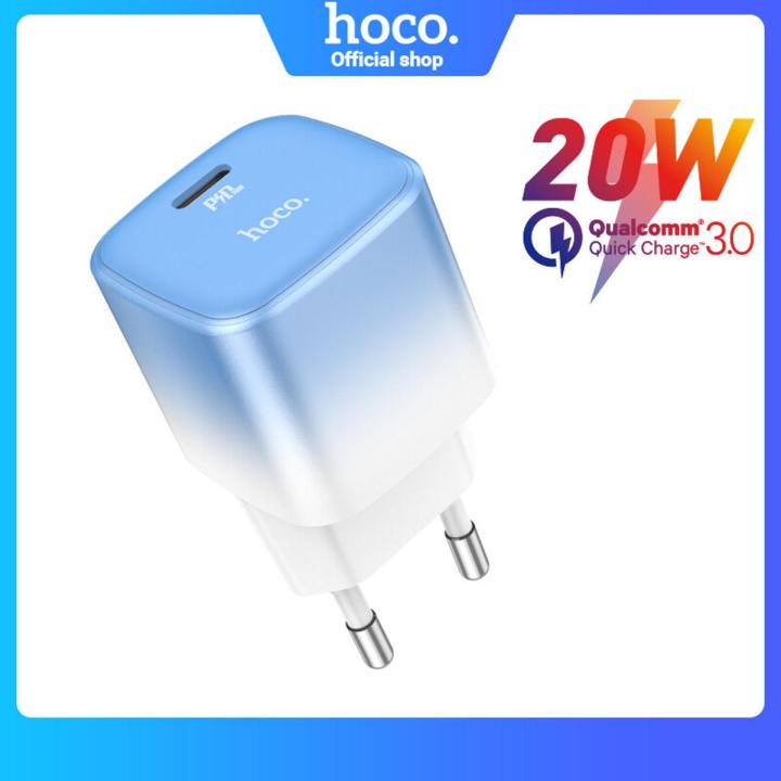 Hoco C101A PD 20W Mini Travel Fast Charger Adapter with Type C to