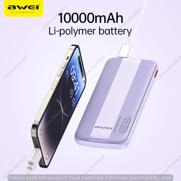 Awei%20P20K%2010000mAh%20Powerbank%202.4A%20Slim%20PowerBank%20Dual%20Output%20-%20Image%207