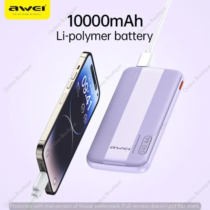 Awei%20P20K%2010000mAh%20Powerbank%202.4A%20Slim%20PowerBank%20Dual%20Output%20-%20Image%207