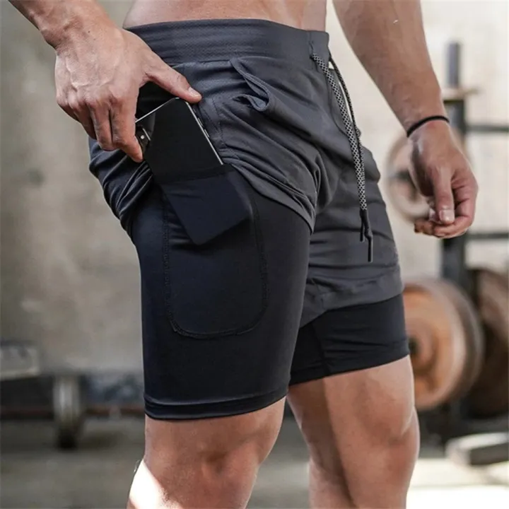 Running%20Loose%20Multi-pocket%20Double-layer%20Fitness%20Shorts%20Comfortable%20Shorts%20-%20Image%203