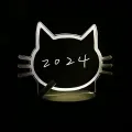 3D LED Note Board USB Message Board with Pen Creative Valentine's Day Acrylic Lamp Night Lights Gifts Bedroom Desk Lamp Romantic Occasion Festive Room Decoration. 