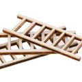 【Upgrade Your Style】 3PCs Mini Wood Ladder Figurines Craft Garden Gift DIY Ornament Garden Decoration Cherry Super Store.
