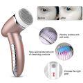 Electric Facial Cleansing Brush Silicone Rotating Face Brush Deep Cleaning Skin Exfoliation Waterproof Facial Massager 4 In 1.