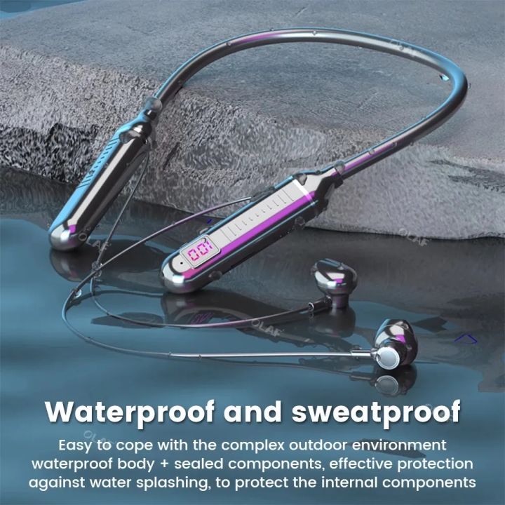 HLstar%C2%AEd18%20Wireless%20Bluetooth%20Earphones%205.3%20Neckband%20Bluetooth%20Headphones%20Gaming%20LED%20Display%20HIFI%20Headset%20Sports%20TWS%20Earbuds%20With%20Mic%20TF%20Card%20With%20Microphones%20For%20Mobile%20-%20Image%206