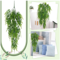 80Cm Artificial Flowers Plants Persian Grass Rattan Vine Hanging Green Plant Wall Home Decoration Accessories 1Pcs.