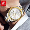 OLEVS Watch For Women Waterproof Sale Original Casual Elegant Luxurious Stainless Steel Gold Not Faded calendar Quartz (1 Year Warranty) 5593.